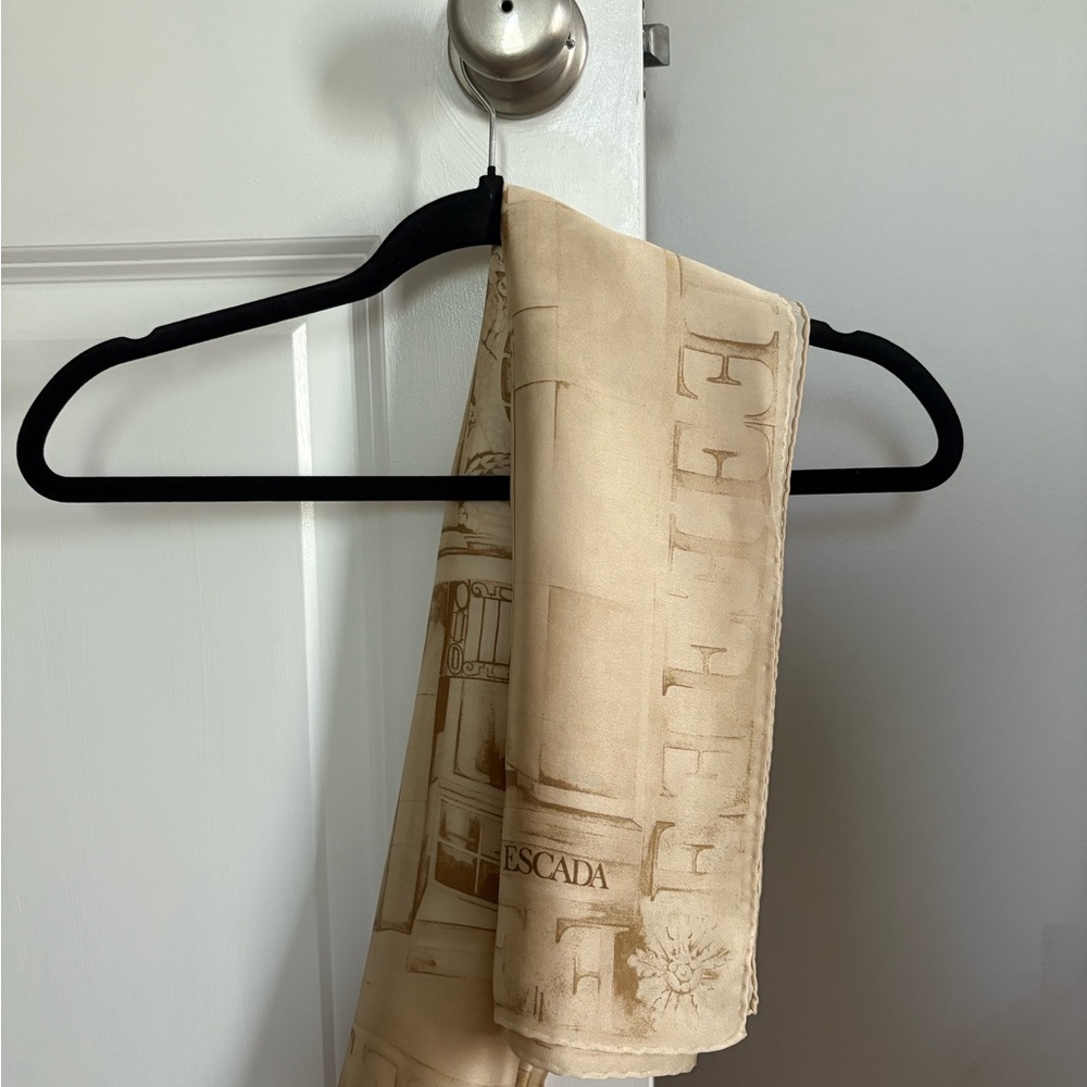 Escada Beige Silk Scarf